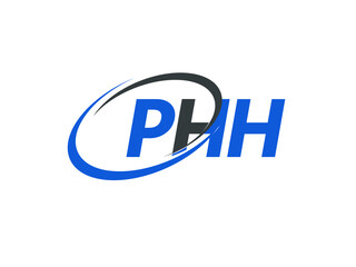 PHH letter creative modern elegant swoosh logo design