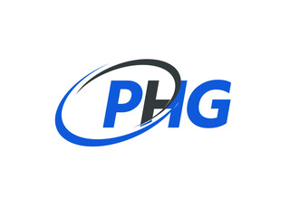 PHG letter creative modern elegant swoosh logo design