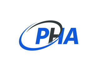 PHA letter creative modern elegant swoosh logo design