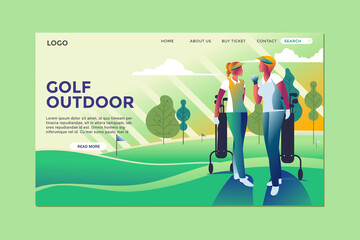 Golf Outdoor Landing Page Concept