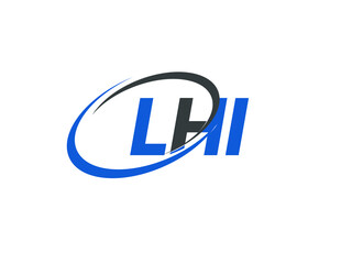 LHI letter creative modern elegant swoosh logo design
