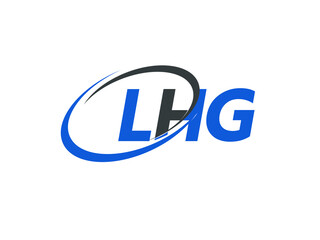 LHG letter creative modern elegant swoosh logo design