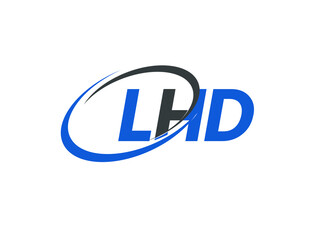 LHD letter creative modern elegant swoosh logo design