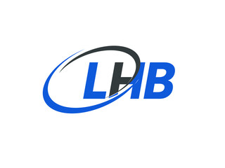LHB letter creative modern elegant swoosh logo design