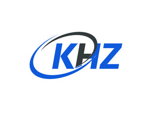 KHZ letter creative modern elegant swoosh logo design