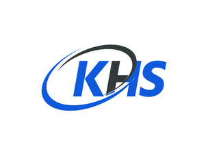 KHS letter creative modern elegant swoosh logo design