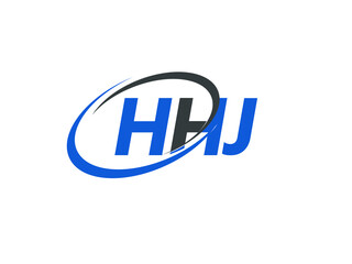 HHJ letter creative modern elegant swoosh logo design