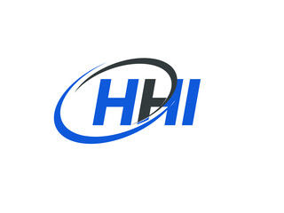 HHI letter creative modern elegant swoosh logo design