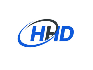 HHD letter creative modern elegant swoosh logo design