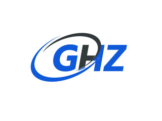 GHZ letter creative modern elegant swoosh logo design
