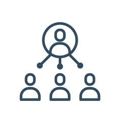 Coordinating line icon with people