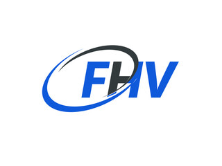 FHV letter creative modern elegant swoosh logo design