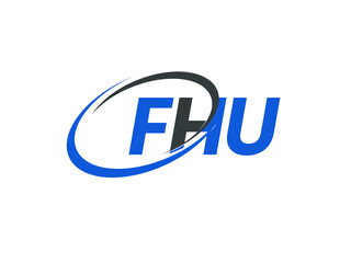 FHU letter creative modern elegant swoosh logo design