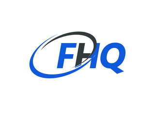 FHQ letter creative modern elegant swoosh logo design