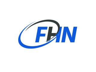 FHN letter creative modern elegant swoosh logo design