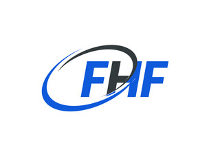 FHF letter creative modern elegant swoosh logo design