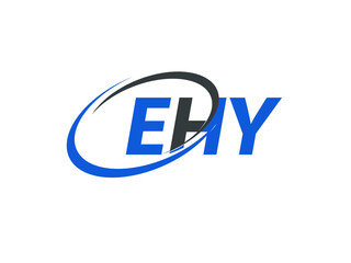 EHY letter creative modern elegant swoosh logo design