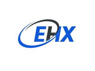 EHX letter creative modern elegant swoosh logo design