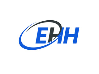 EHH letter creative modern elegant swoosh logo design