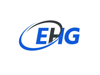 EHG letter creative modern elegant swoosh logo design