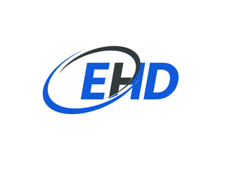 EHD letter creative modern elegant swoosh logo design