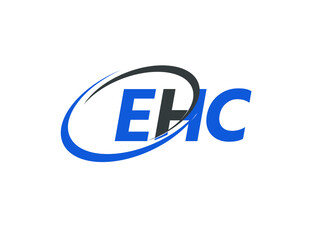 EHC letter creative modern elegant swoosh logo design