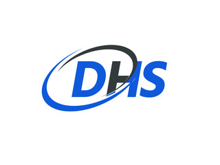DHS letter creative modern elegant swoosh logo design