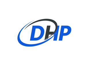 DHP letter creative modern elegant swoosh logo design