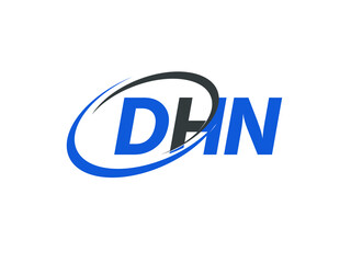 DHN letter creative modern elegant swoosh logo design