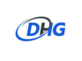DHG letter creative modern elegant swoosh logo design