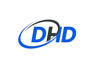 DHD letter creative modern elegant swoosh logo design