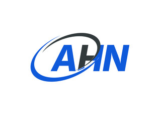 AHN letter creative modern elegant swoosh logo design