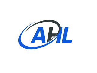 AHL letter creative modern elegant swoosh logo design