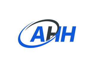 AHH letter creative modern elegant swoosh logo design