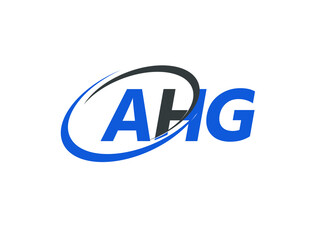 AHG letter creative modern elegant swoosh logo design