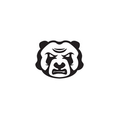 Obraz premium angry panda esport gamer emblem logo design vector icon illustration