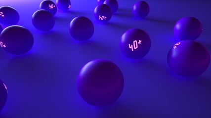 background with table tennis balls