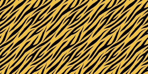 Tiger skin background. Seamless pattern.Vector. 虎の皮パターン