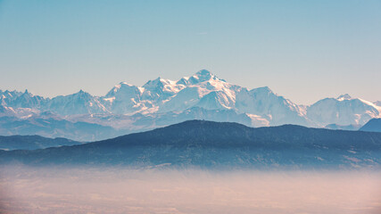 Le Mont-Blanc depuis la D&ocirc;le