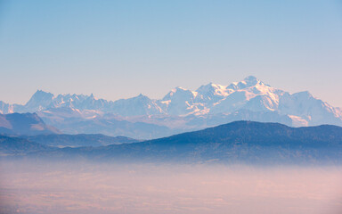 Le Mont-Blanc depuis la Dôle