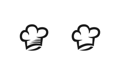 Creative Hat Chef Logo Design Vector Template