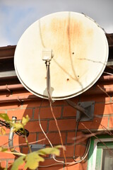satellite dish on the roof