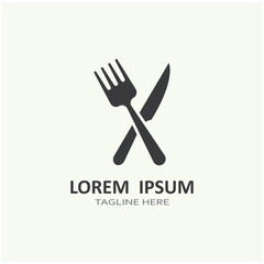 spoon,fork,and knife icon logo vector design template