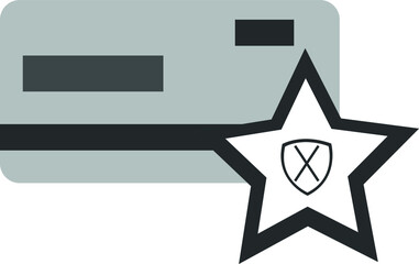 Credit card secure icon vector