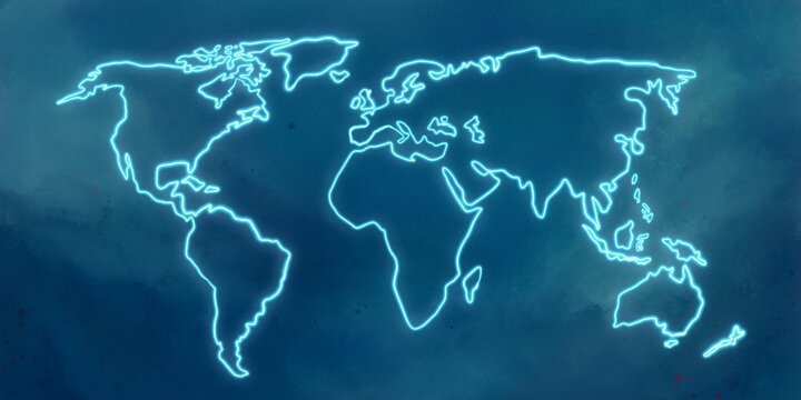 Mapa mundial o mapa mundi sobre: vector de stock (libre de regalías)  2135782605