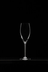 Traditional Champagne glass in studio