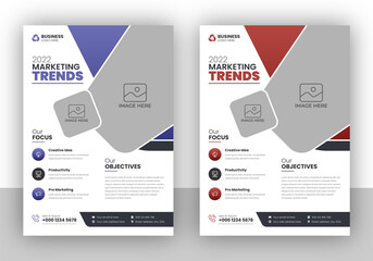 Business Flyer Corporate Flyer Template Geometric shape Flyer Circle Abstract Colorful concepts