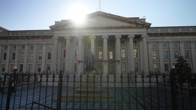 The US Treasury Department in Washington, DC.