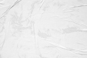 Obraz premium white crumpled and creased paper poster texture background