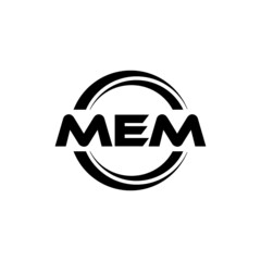 MEM letter logo design with white background in illustrator, vector logo modern alphabet font overlap style. calligraphy designs for logo, Poster, Invitation, etc.	 - obrazy, fototapety, plakaty